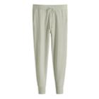Women's French Terry Tapered Lounge Pant In Sage | Size: Large | Organic Cotton Modal Blend By Cuyana