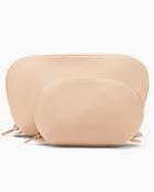 Women's Leather Travel Case Set In Pink | Pebbled Leather By Cuyana