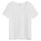 Women's Pima Scoop Neck Tee In White | Size: Large | Organic Pima Cotton By Cuyana