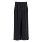 Women's Wide-leg Drawstring Pant In Black | Size: Large | Washable Silk By Cuyana