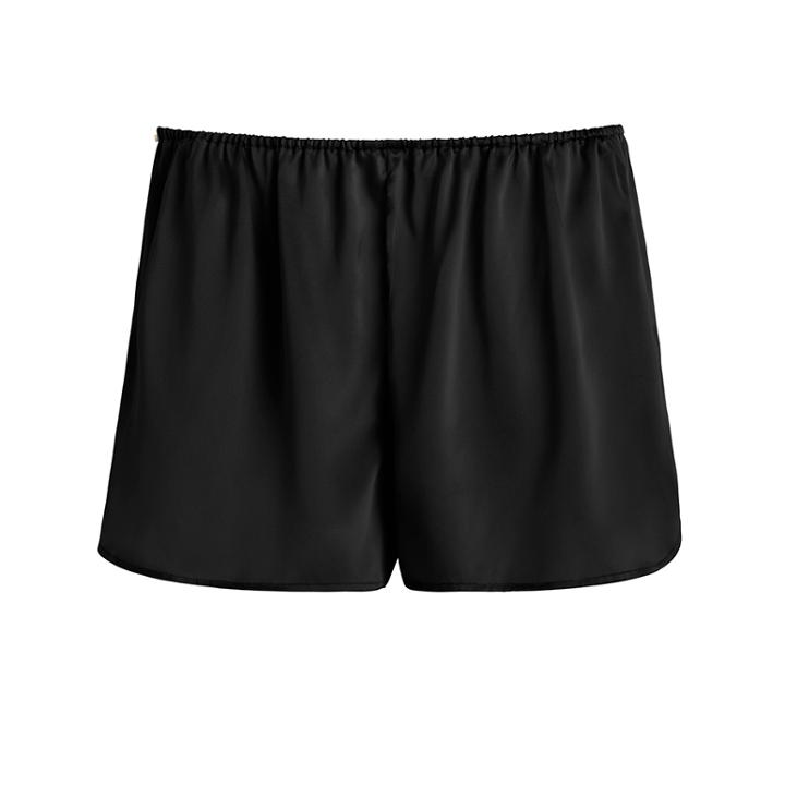 Women's Washable Charmeuse Shorts In Black | Size: Large | Washable Charmeuse Silk By Cuyana