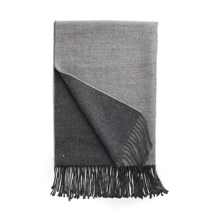 Women's Two-tone Baby Alpaca Scarf In Light Heather Grey/charcoal | 100% Baby Alpaca By Cuyana