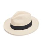 Women's Folding Panama* Hat In Natural/black | Size: 56 | Toquilla Straw By Cuyana