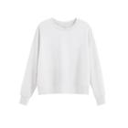 Women's Fleece Cropped Sweatshirt In White | Size: Large | 100% Cotton By Cuyana