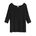 Women's Organic Pima Drape-back Top In Black | Size: Large | Organic Pima Cotton By Cuyana