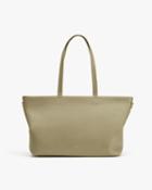Women's Small Easy Zipper Tote Bag In Sage | Pebbled Leather By Cuyana