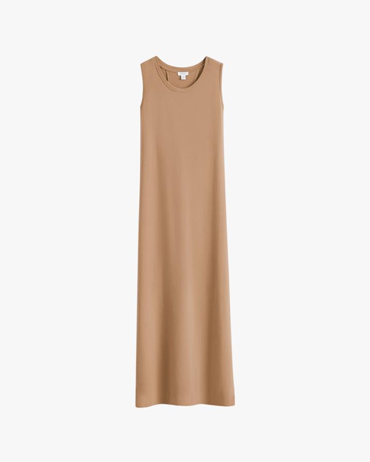 Women's Drape-back Dress In Camel | Size: Medium | Organic Cotton Modal Blend By Cuyana