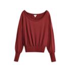 Women's French Terry Boatneck Sweatshirt In Brick | Size: Large | Organic French Terry By Cuyana