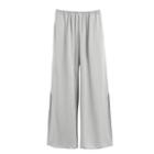 Women's Washable Charmeuse Cropped Wide-leg Pant In Sage | Size: Large | Washable Charmeuse Silk By Cuyana