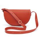 Women's Half-moon Mini Bag In Blood Orange | Full Grain Leather By Cuyana