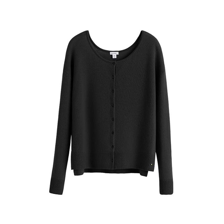 Women's Cardigan In Black | Size: Large | Single-origin Cashmere By Cuyana