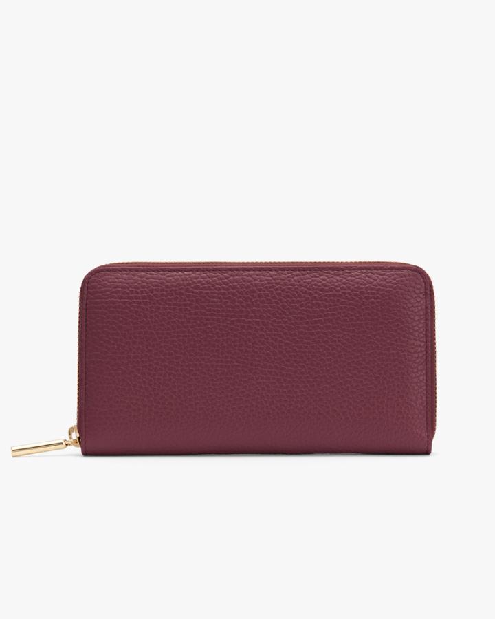 Women's Classic Zip Around Wallet In Pink | Pebbled Leather By Cuyana