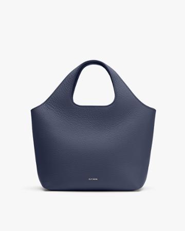 Women's Mini System Tote Bag In Navy/storm | Pebbled Leather By Cuyana