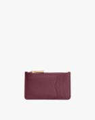Women's Zip Cardholder In Red | Pebbled Leather By Cuyana