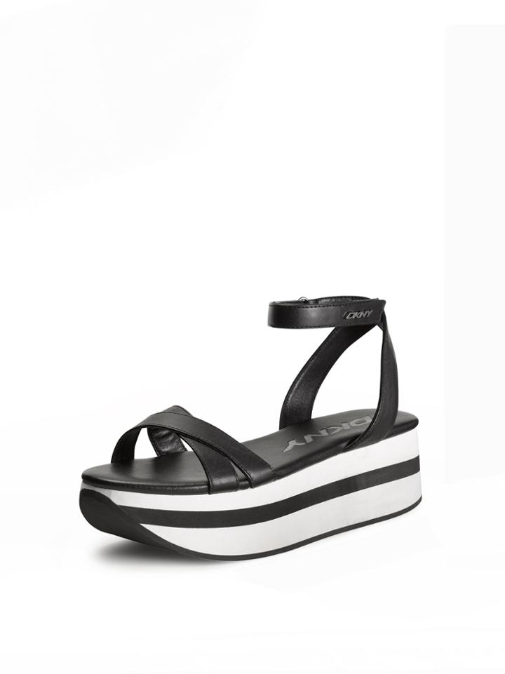 Dkny Valerie Leather Platform Sandal