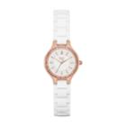 Dkny Chambers Glitz Rose Gold-tone Ceramic Watch