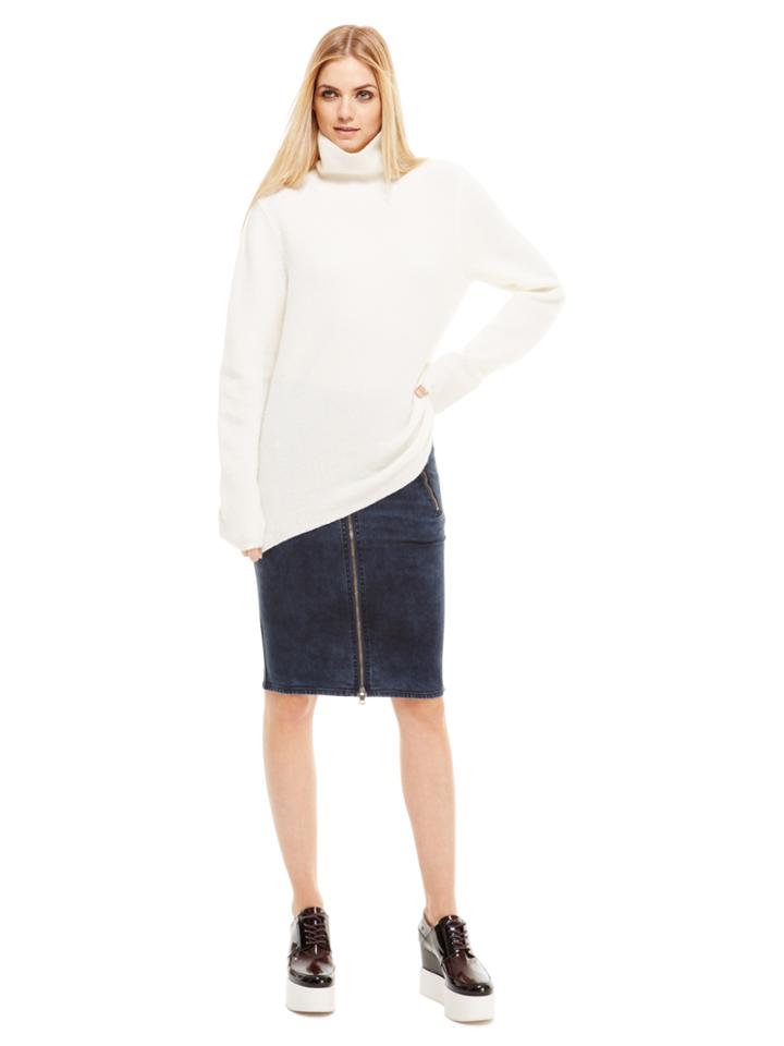 Dkny Jeans High Rise Denim Skirt