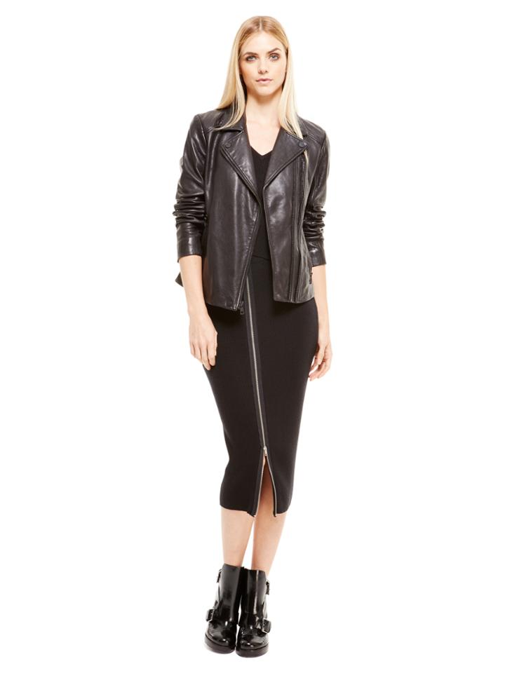 Dkny Jeans Leather Moto Jacket