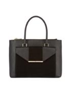 Dkny Suede Leather Top Zip Tote