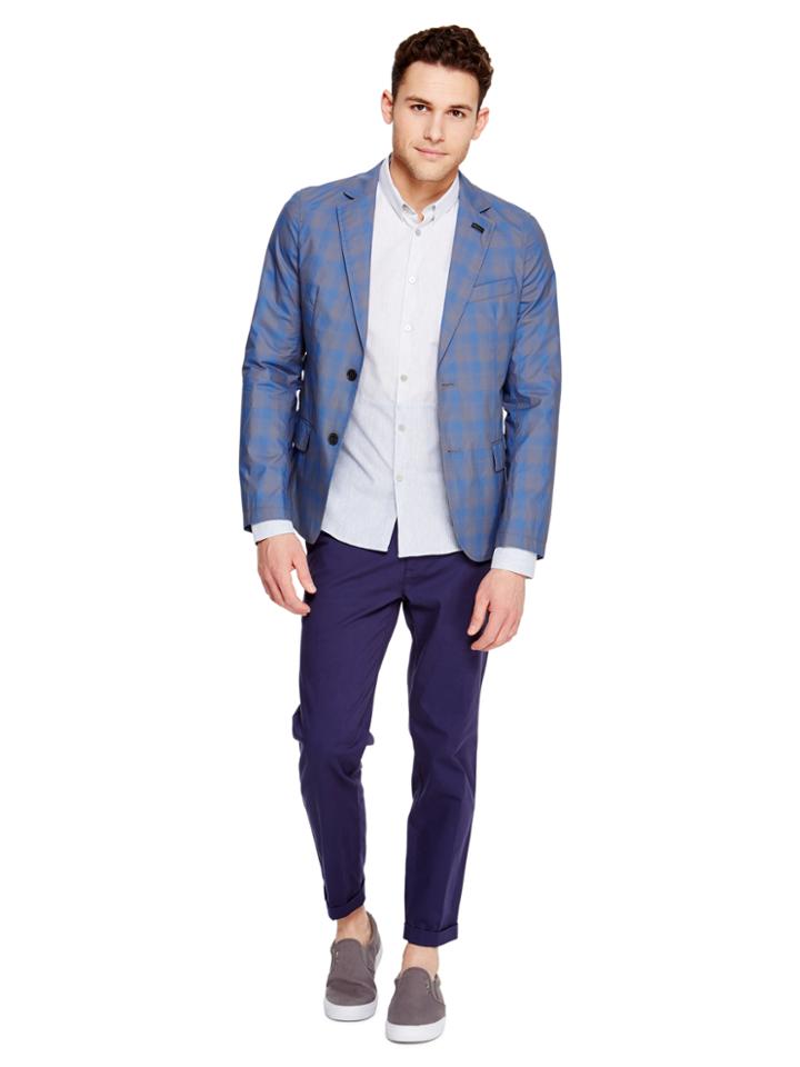Dkny Two Tone Check Blazer