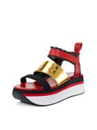 Dkny Vera Leather Platform Sandal