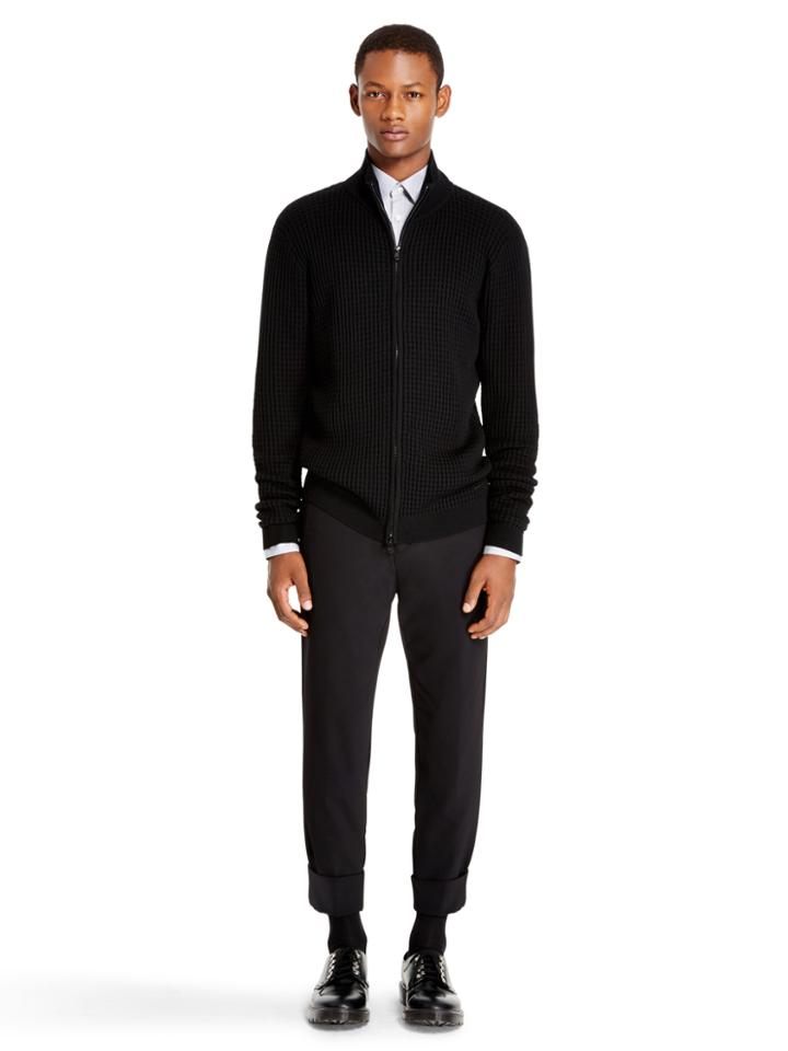 Dkny High Neck Zip Through Cardigan