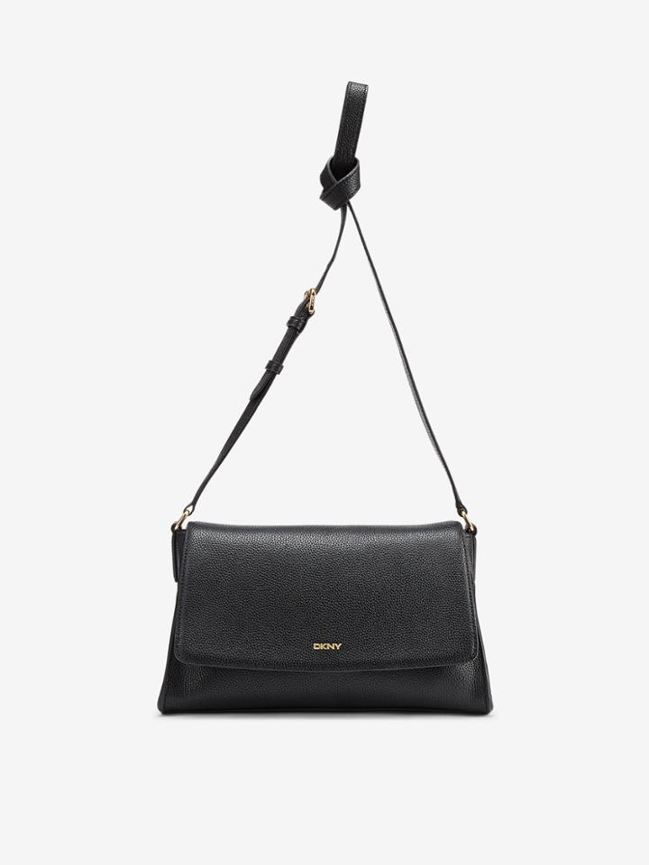 Dkny Fine Pebbled Leather Flap Crossbody