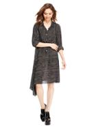 Dknypure Collared Dress With Asymmetrical Hem