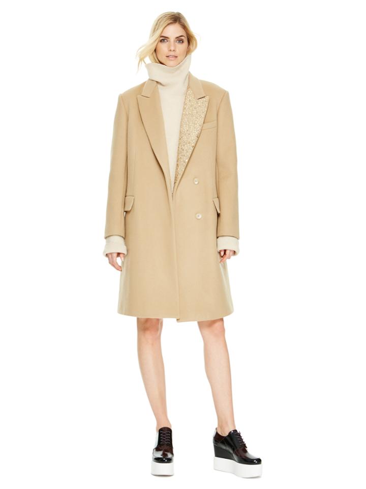 Dkny Sequin Lapel Coat