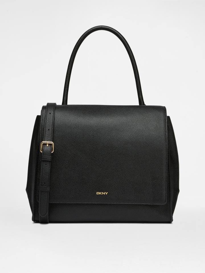 Dkny Fine Pebble Leather Flap Bag