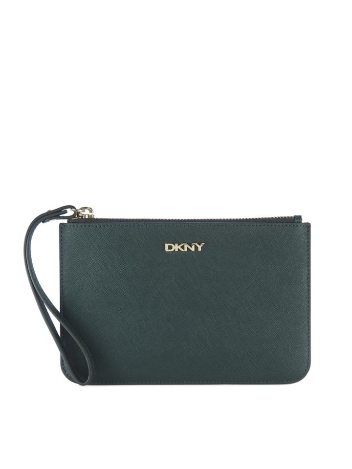 Dkny Saffiano Leather Wristlet Pouch