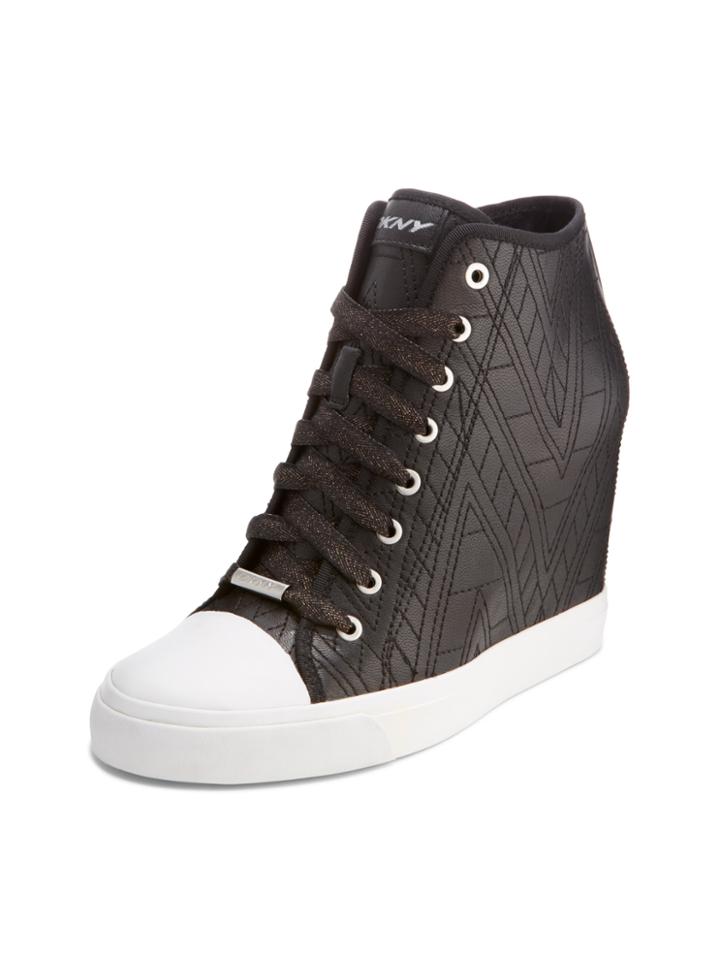 Dkny Grommet Zip Wedge Sneaker