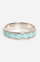 Dailylook House Of Harlow 1960 Leather Pave Sunburst Bangle In Mint At Dailylook