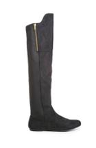 Dailylook Faux Suede 50/50 Boots In Black 5.5 - 10 At Dailylook