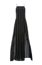 Dailylook Glamorous Double Split Maxi Dress In Black  White Stripe Xs - L At Dailylook