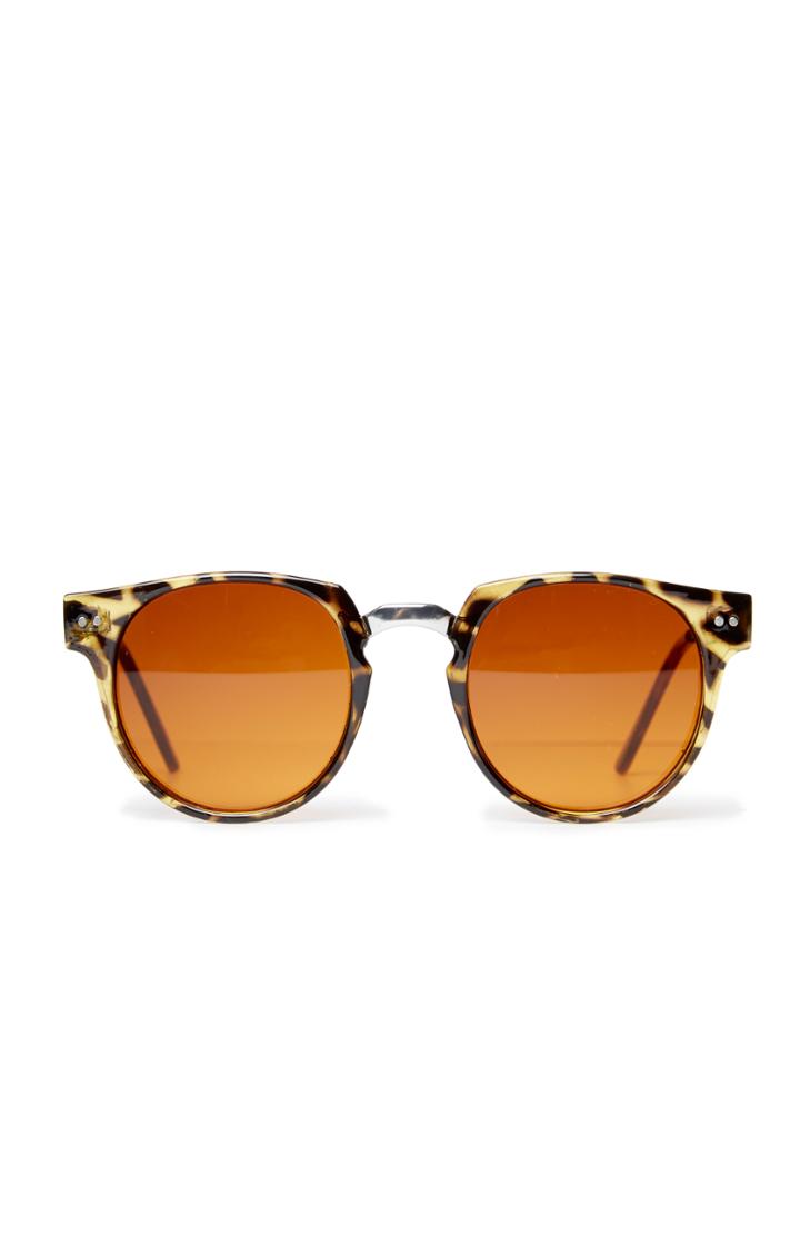 Dailylook Spitfire Teddyboy 2 Oversized Round Sunglasses In Tortoise At Dailylook