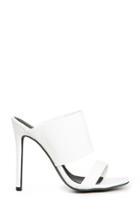 Dailylook Keepsake Jade Mules In White 6 - 9.5 At Dailylook