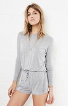 Dailylook The Fifth Label Days Ending Open Back Romper In Gray Xs - L At Dailylook