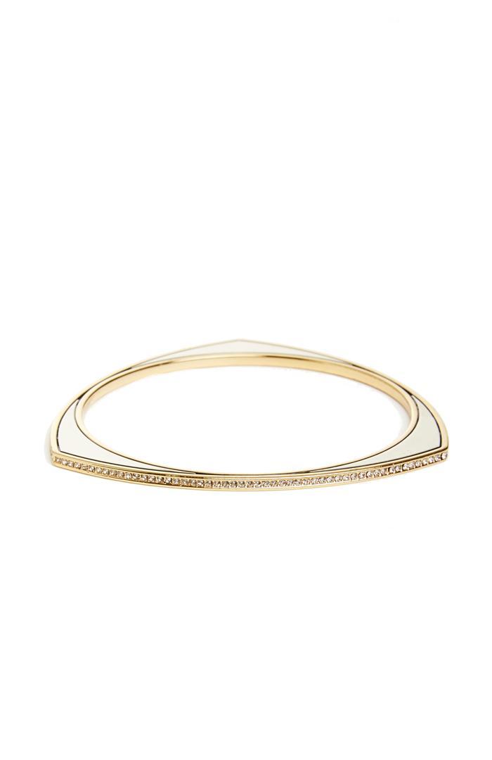 Dailylook House Of Harlow Modern Tribal Pave Bangle Bracelet In Gold At Dailylook