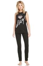 Dailylook The Laundry Room Wifey Glitter Muscle Tee In Black One Size At Dailylook