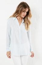 Dailylook Equipment Silk Reese Shirt In Blue Xs - L At Dailylook
