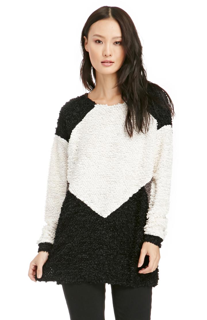 Dailylook Minkpink Behind The Scenes Ribbed Sweater In Multi-colored Xs - S At Dailylook
