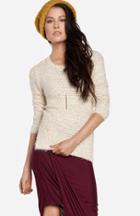 Dailylook Fuzzy Sequined Sweater In Ivory L At Dailylook
