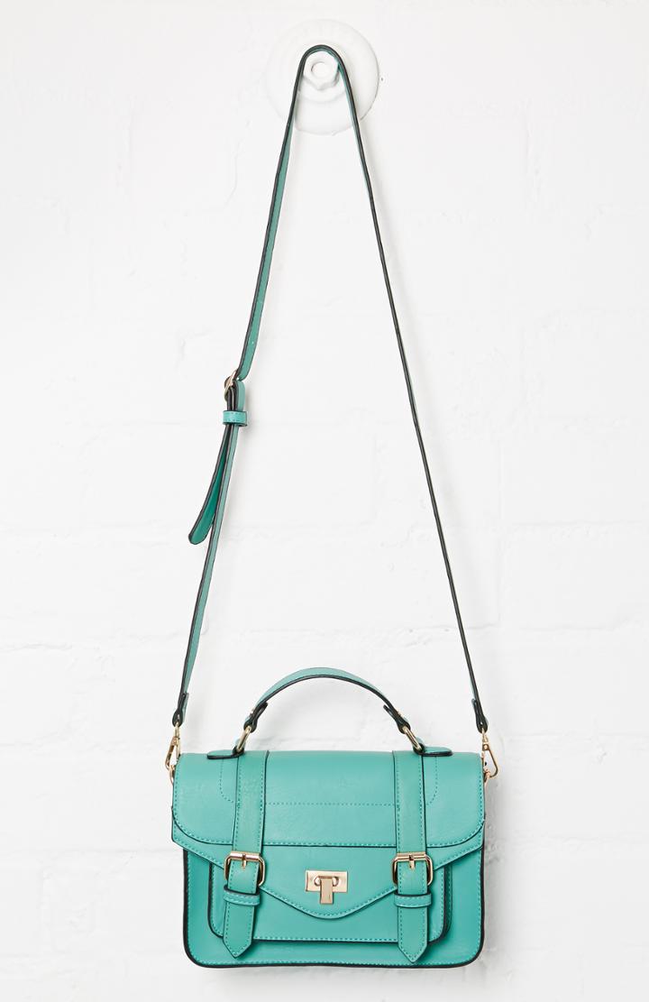 Dailylook Cambridge Vegan Leather Shoulder Bag In Mint At Dailylook