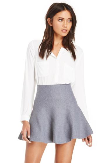Dailylook Asilio On The Flip Side Skirt In Gray Xs - M