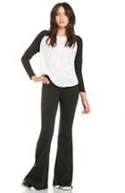 Dailylook Flared Knit Pants In Black M At Dailylook