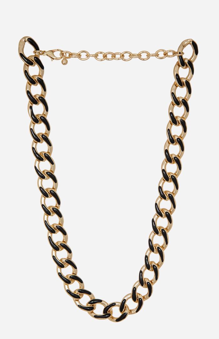 Dailylook Dailylook Lovely Lacquered Chain Necklace In Black At Dailylook