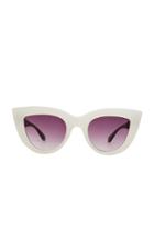 Dailylook Quay Kitti Cat Frame Sunglasses In White At Dailylook
