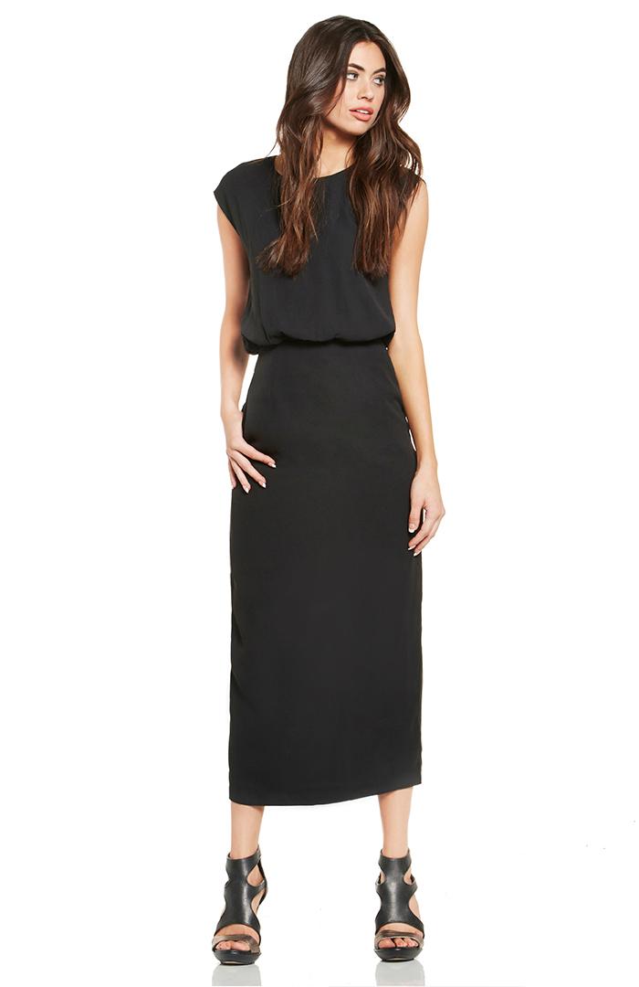 Dailylook Blaque Label Keyhole Midi Dress In Black Xs At Dailylook