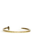 Dailylook Giles  Brother Skinny Railroad Spike Cuff Bracelet In Brass At Dailylook